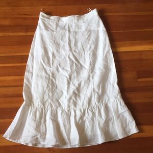 Wilfred Linen Skirt with ruffle